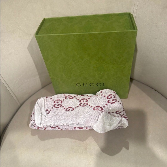 Gucci White and Red Socks